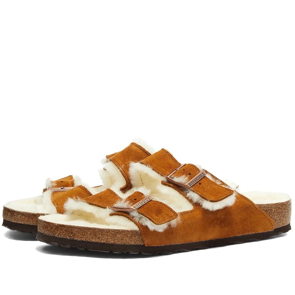 Birkenstock Arizona Fur Sandal Mink Mens US 10 (43)
